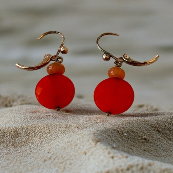 Brighton Orange Drop Earrings. NWOT. - Picture 2 of 4